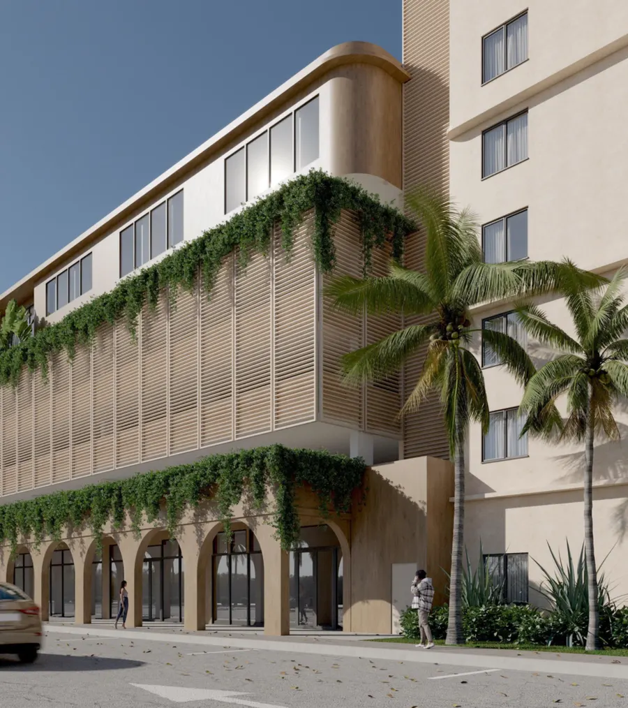 Render de la fachada de Lyra Residences